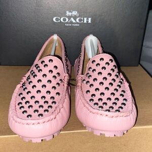 Coach Arlene studded leather moccasins NIB